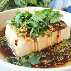 Silken Tofu with Sesame Soy Sauce