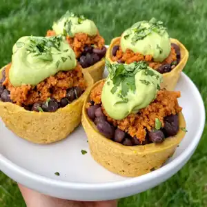 Stuffed plantain cups