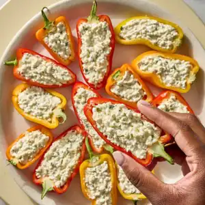 Cottage Cheese And Feta Stuffed Peppers